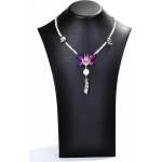 Dannyra Колие с пурпурна естествена орхидея, седеф и перли Майорка Little Olga Dannyra Jewels