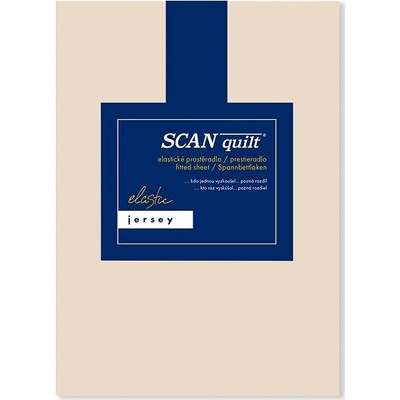 SCANquilt prostěradlo jersey elastic lycra béžové 90x200