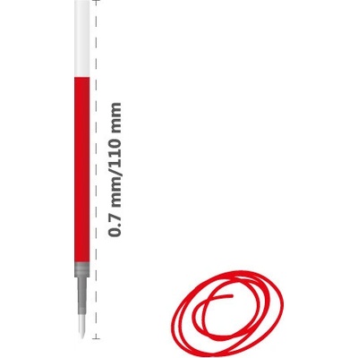 M&G Náplň gelová G7 0,7 mm červená 444368