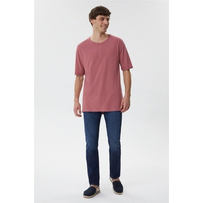 Lee Cooper Thomas O-Neck T-Shirt tmavočervené