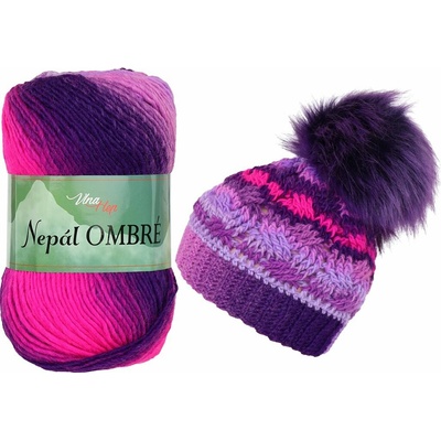 Příze Vlna Hep Nepál Ombré 7424