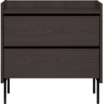 Bonami Selection Черен висок скрин от дъб 80x82 cm Wrap - Bonami Selection (220469016132)