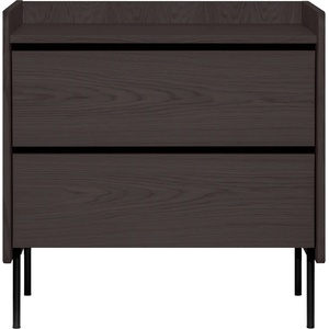Bonami Selection Черен висок скрин от дъб 80x82 cm Wrap - Bonami Selection (220469016132)