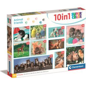 Clementoni - Puzzle 10v1 Animal friends - 1 - 39 piese