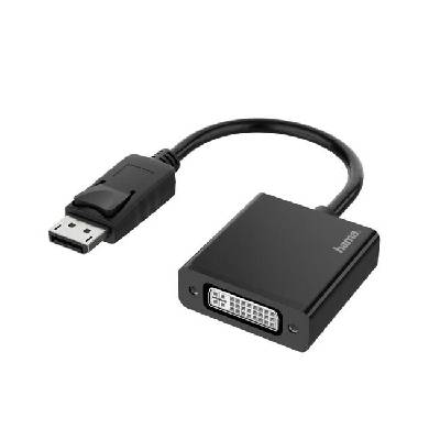 Адаптер HAMA DisplayPort мъжко - DVI женско, Ultra-HD 4K, Essential, Черен (200336)