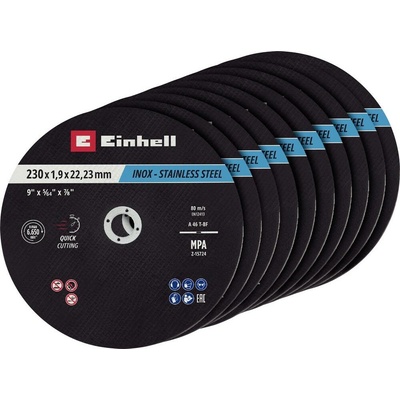 Einhell 711524 sada řezných kotoučů 230 mm 10 ks kov, nerezová ocel, ocel, list