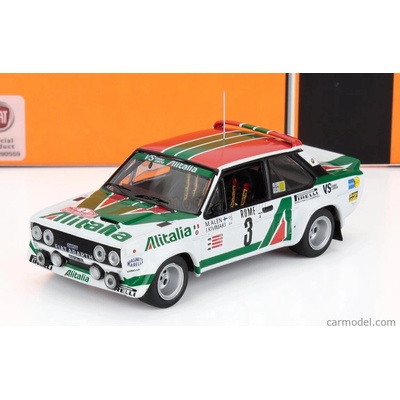 Ixo-models Fiat 131 Abarth Team Alitalia N 3 3rd Rally Montecarlo 1979 Markku Alen Ikka Kivimaki Bílá Zelená Červená 1:43