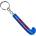 TK HOCKEY Keychain - Red (Royal Blue)