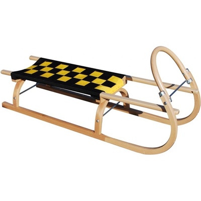 Sulov Sáně dřevěné 67 délka 95 cm černo-žlutá
