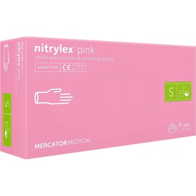 Mercator Medical Nitrylex Ružové nitrilové S ružové 100 ks
