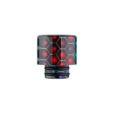 DripTip náustok Snake Pattern Resin 510 guľatý zelená mix
