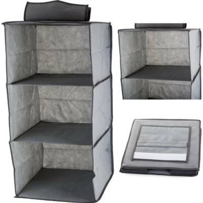Verk 01333 Závěsný organizér s 3 přihrádkami 30x30x60cm béžová