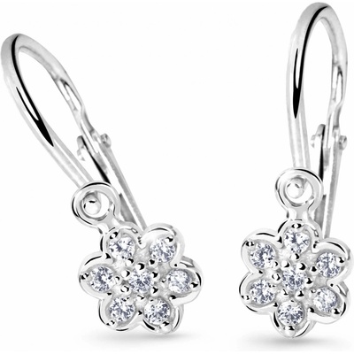 Cutie Jewellery detské náušnice z bieleho zlata C2746-10-X-2 biela