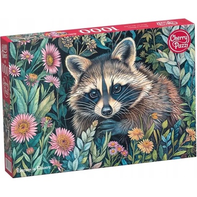 Cherry Pazzi - Puzzle Raccoon in Flowers - 1 000 piese