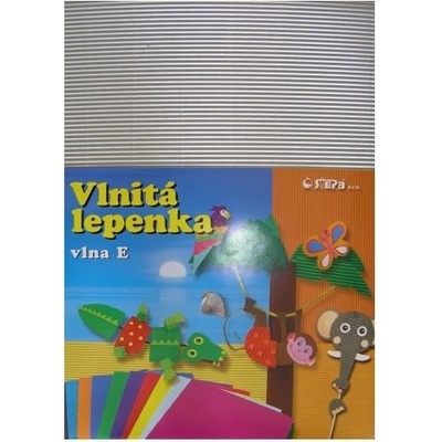 Lepenka E-Welle 260g 34,5x24,5 cm/10l stříbrná rovná