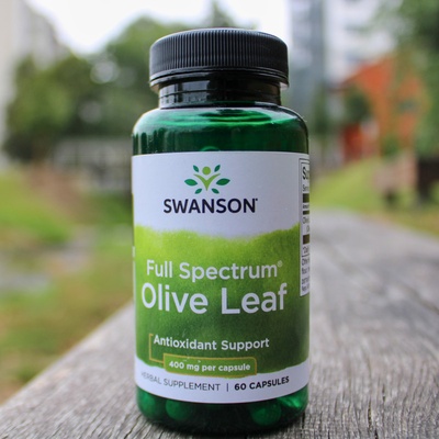 Swanson Full Spectrum Olive Leaf 400 mg Extrakt z olivových listů 60 kapslí