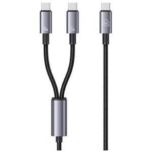 Usams USB Cable Usams USB-C - 2x USB-C 1.2 m Black