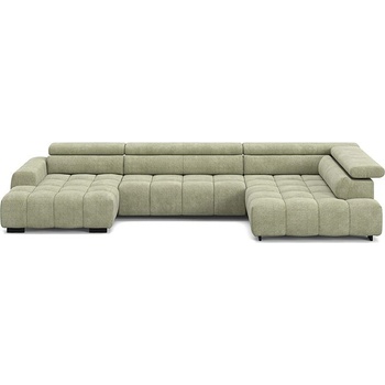 П-образна холна гарнитура Alberta Cotta зелена