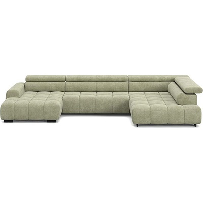 П-образна холна гарнитура Alberta Cotta зелена