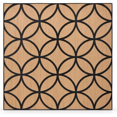 Takoy Samolepiaci dizajnový panel na stenu imilio Loop 60x60 dub na čiernom podklade-HT-01776 | 60 x 60 cm