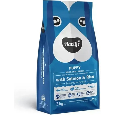Normpati Храна за Кученца до 12мес за Мини и Дребни Породи HAVLIFE Сьомга и Ориз 3кг (PUPPY mini and small SALMON & RICE)