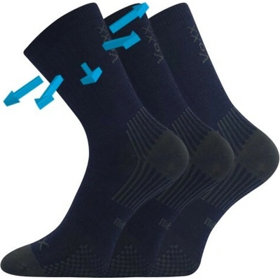 Voxx merino tmavo modré Optimalik 3PACK