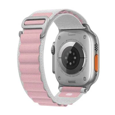iMore Řemínek Alpský tah pro Apple Watch Ultra 1/2 (49mm) - Hvězdně bílý / Růžový