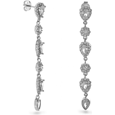 Again Jewelry Luxusné dlhé náušnice s kubickými zirkónmi AJNS0057