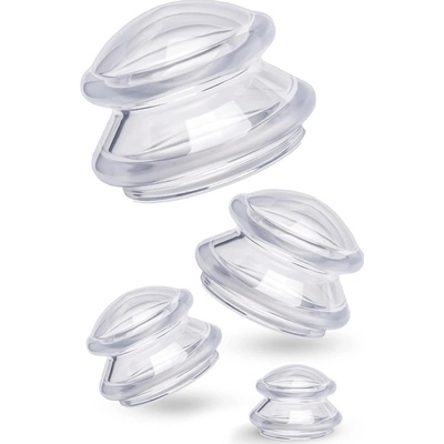 Fabulo Silikonové masážní baňky Mushroom 4 ks růžová