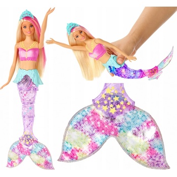 Barbie svietiace morská panna s pohyblivým chvostom Beloška
