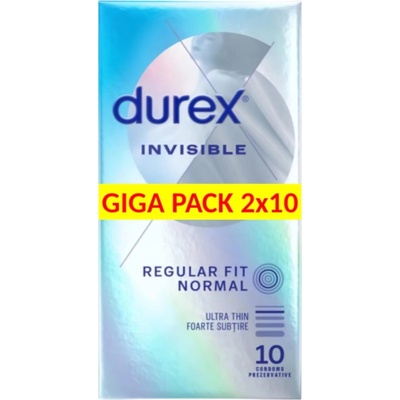 Durex Invisible Regular Fit - тънък презерватив (2x10бр)
