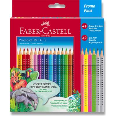 Faber-Castell Grip 2001 18 barev + 4 barvy + 2 grafitové tužky