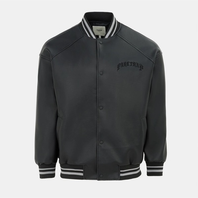 Firetrap Мъжко яке Firetrap Baseball PU Jacket Mens - Black