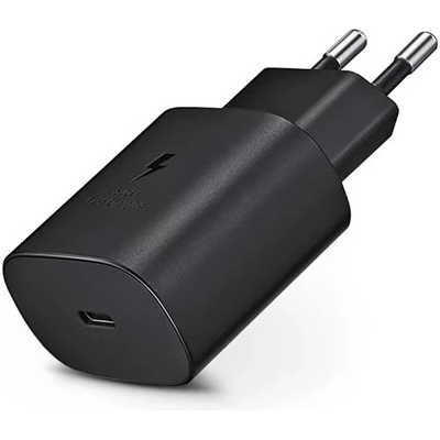 Samsung Заводски USB адаптер за мрежово зарядно устройство Samsung TypeC вход 25W EPTA800EBE PD. 3.0 Супер бързо зареждане черен ECO пакет SA800695 (SA800695)