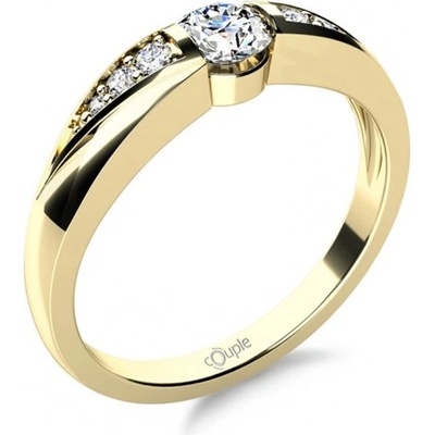 Couple zásnubní prsten Cindy žluté zlato se zirkony 585 68 1 4257.0Z00.0.52.001