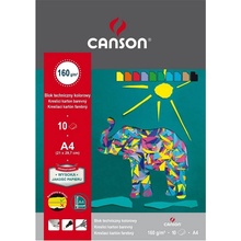 Canson farebný výkres A4 mix 10 farieb 160g/m2