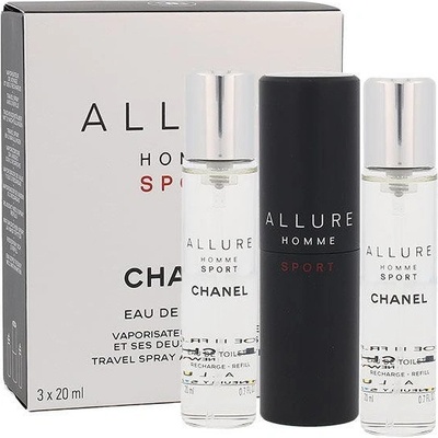 Chanel Allure Homme Sport pánska 3 × 20 ml Toaletná voda Twist and Spray