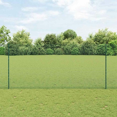 vidaXL Svařovaná drátěná plotovina s tyčkami 50 x 1,4 m Zelená