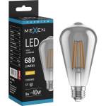 Mexen Vintis LED филаментна крушка E27, ST64, 8W, Топла - 2700K, 680 lm, опушена - L152-E27-0827-70 (L152-E27-0827-70)