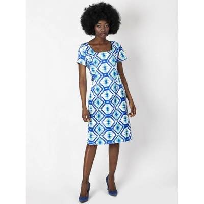 Perso Woman's pencil shape dress with short sleeves