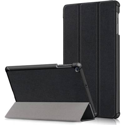 GIGAPACK Samsung Tab A 10.1 LTE (2019) / Tab A 10.1 WIFI (2019) puzdro s podstavcom, s efektom kože, flip, stolný držiak, Čierne GP-87892