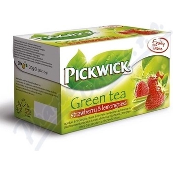 Pickwick Zelený čaj s jahodami a citronovou trávou 20 x 1,5 g