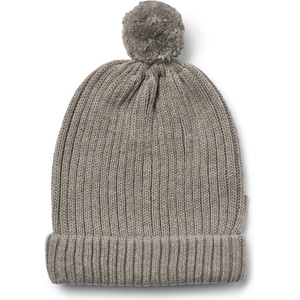 WHEAT Детска зимна шапка (beanie) Wheat Kid's Knitted Hat Alphie Beanie - Warm Grey Melange - размер 48-51 cm (904-2165-0311)