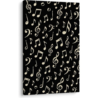 Obraz tančící hudební symboly - 100x150