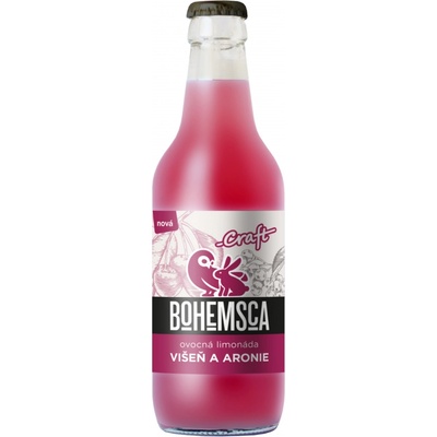Bohemsca Craft limonáda višňa a arónia sklo 330 ml