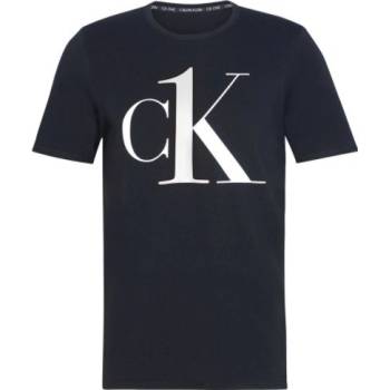 Calvin Klein pánské tričko na spaní CREW NECK černé
