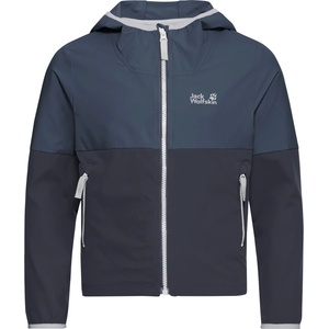 Jack Wolfskin Детско софтшел яке Jack Wolfskin Kid's Sandbird Hooded Jacket Softshell jacket - Midnight Sky - размер 152 (EU) (703-6910-0315)