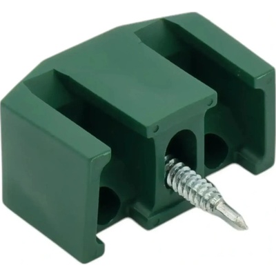 Príchytka plotových panelov 3D polyamidová - zelená + tex