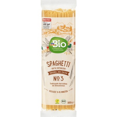 dmBio špagety semolinové 0,5 kg