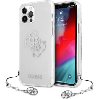 GUESS Калъф за телефон Guess GUHCP12LKS4GSI 4G Silver Charms Collection за Apple iPhone 12 Pro Max, прозрачен (GUE001351)